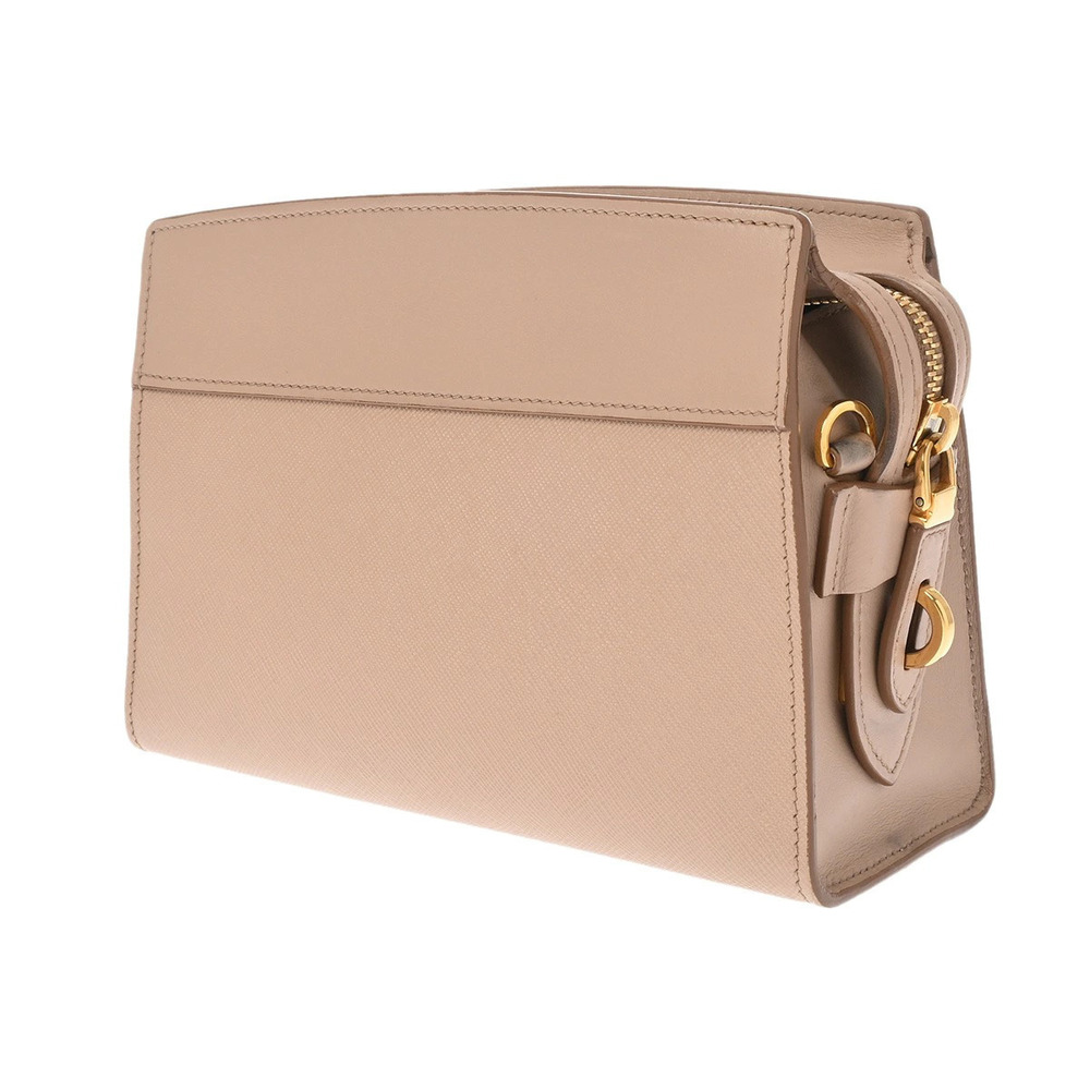 Prada Shoulder Leather Beige Saffiano Bag Esplanade